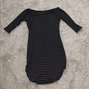 Stripped body fitting Dress